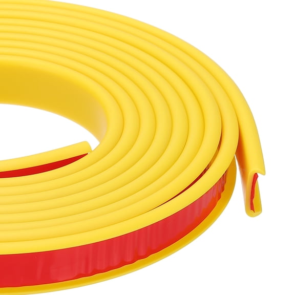 Uxcell U Shape Edge Banding, 0.6 in x 10 ft TPE Trim for Furniture, Yellow 14" W
