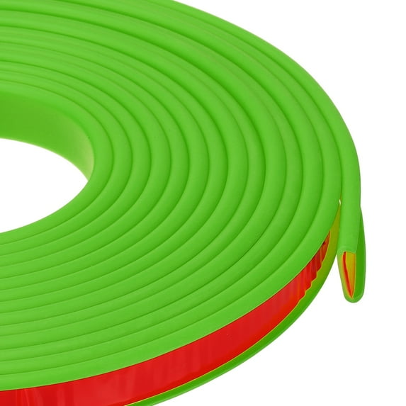 Uxcell U Shape Edge Banding, 0.6 in x 20 ft TPE Trim for Furniture, Green 14" W