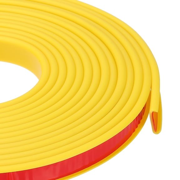 Uxcell U Shape Edge Banding, 0.6 in x 20 ft TPE Trim for Furniture, Yellow 14" W