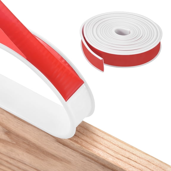 Uxcell U-Shape Edge Banding (1-3/16 / 30mm x 16ft) - Self Adhesive TPE Flexible Veneer Edging Trim Furniture Edge Protector Strip for Shelf Cabinet Table Repair Restoration, White