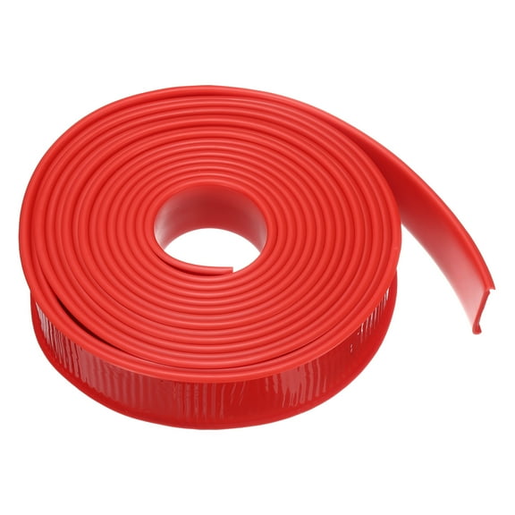 Uxcell U-Shape Edge Banding 101/64" x 19.7ft (40mm x 6M) Self Adhesive TPE Flexible Veneer Tape Soft Edge Strip Protector for Furniture Cabinet Table Protection Repair, Red