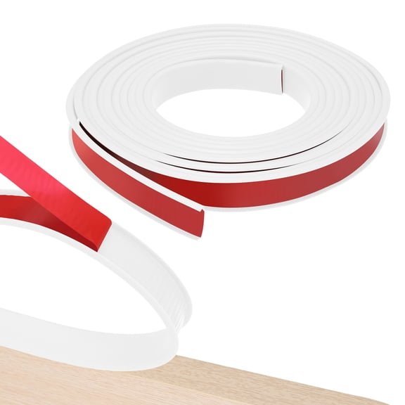 Uxcell U-Shape Edge Banding, 16.4FT x 4/5" TPE Self Adhesive Edging Trim for Furniture/Cabinets [White]