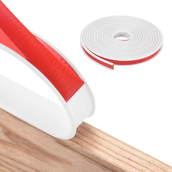 Uxcell U-Shape Edge Banding (5/8 / 15mm x 12ft) - Self Adhesive TPE  Flexible Veneer Edging Trim Furniture Edge Protector Strip for Shelf Cabinet Table Repair Restoration, White