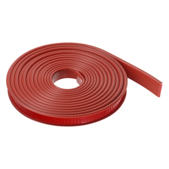 Uxcell U-Shape Edge Banding 5/8" x 19.7ft (16mm x 6M) Self Adhesive TPE Flexible Veneer Tape Soft Edge Strip Protector for Furniture Cabinet Table Protection Repair, Brown