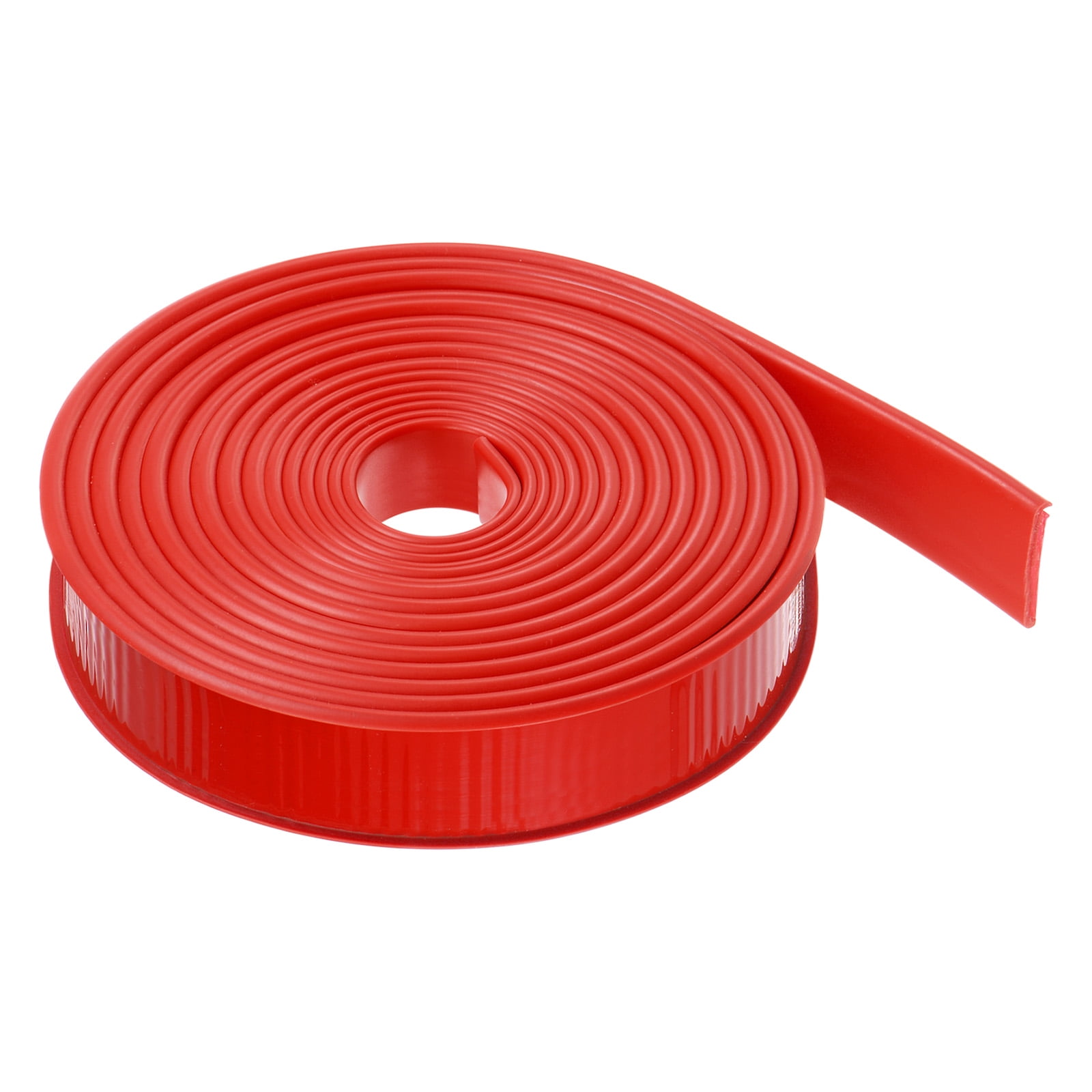 Uxcell U-Shape Edge Banding 1" x 19.7ft (25mm x 6M) Self Adhesive TPE Flexible Veneer Tape Soft Edge Strip Protector for Furniture Cabinet Table Protection Repair, Red