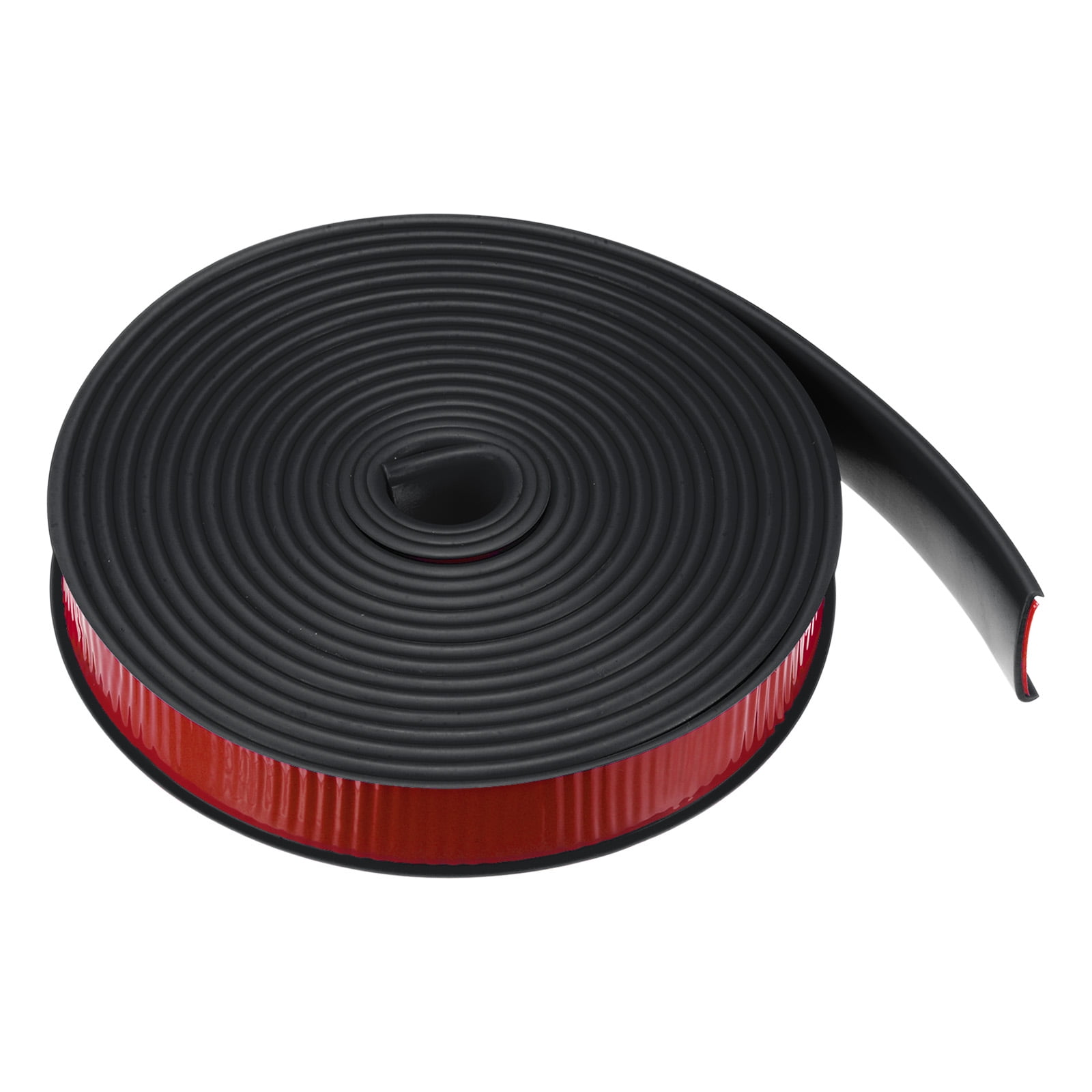Uxcell U-Shape Edge Banding 1" x 19.7ft (25mm x 6M) Self Adhesive TPE Flexible Veneer Tape Soft Edge Strip Protector for Furniture Cabinet Table Protection Repair, Black