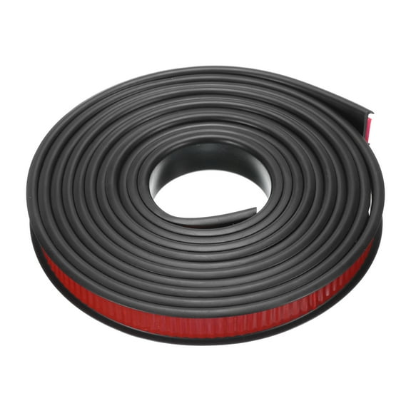 Uxcell U-Shape Edge Banding, 9.8Ft x 16mm TPE Self-Adhesive Veneer Edging, Plywood Trim Flexible Furniture Edge (Black)