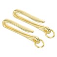 thumbnail image 1 of Uxcell U Shape Hook Keychain, 2 Pack 2.8" Long Solid Brass Wallet Holder Belt Clip Fish Hook Keychain, 1 of 6