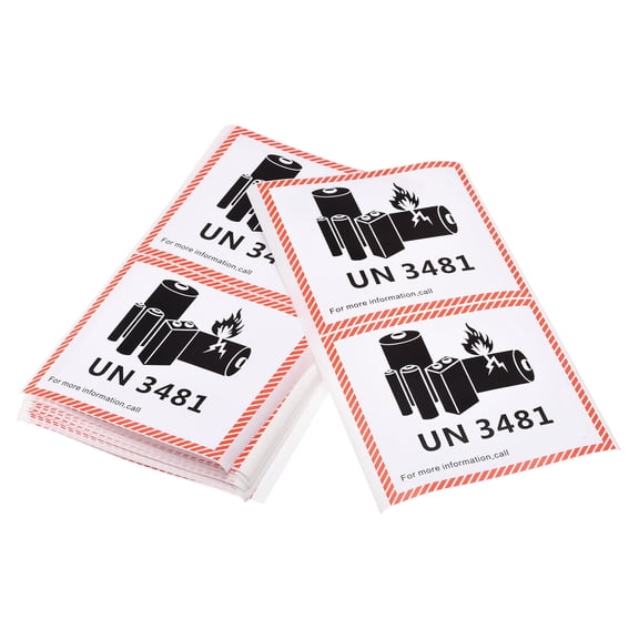Uxcell UN3481 Battery Stickers for Battery Handling Warning 100pack