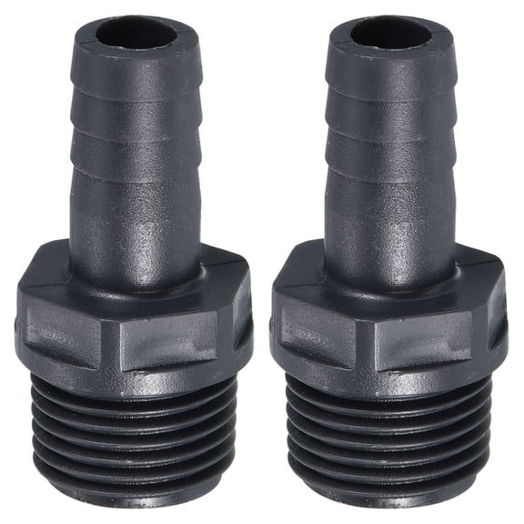 Uxcell Barb Hose Fitting Barbed Male Thread Pipe Connector Adapter 12mm 2