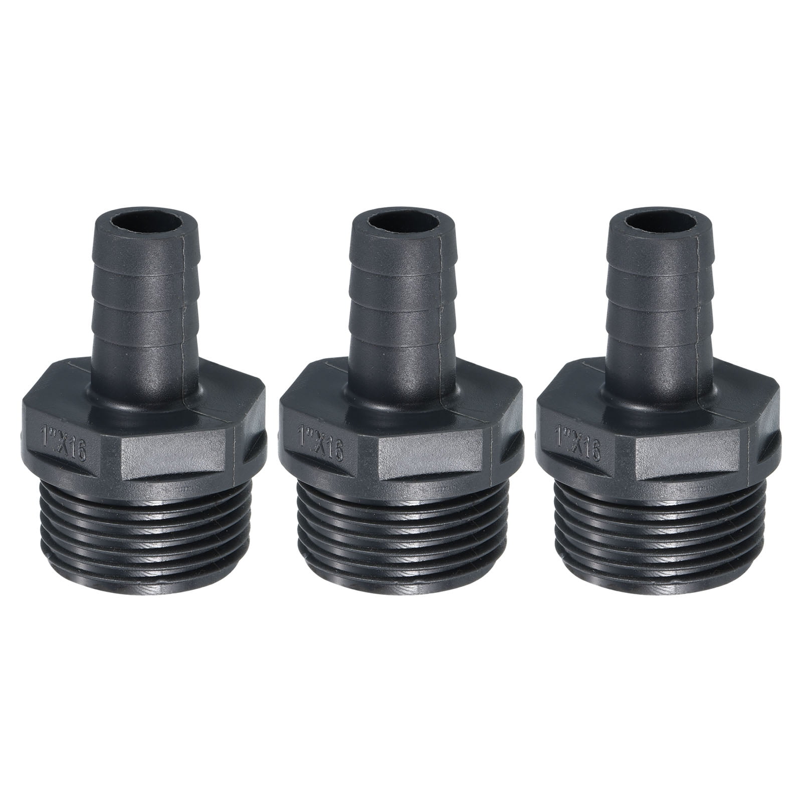 Uxcell UPVC Barb Hose Fitting 16mm Barbed G1 Male Thread Pipe Connector