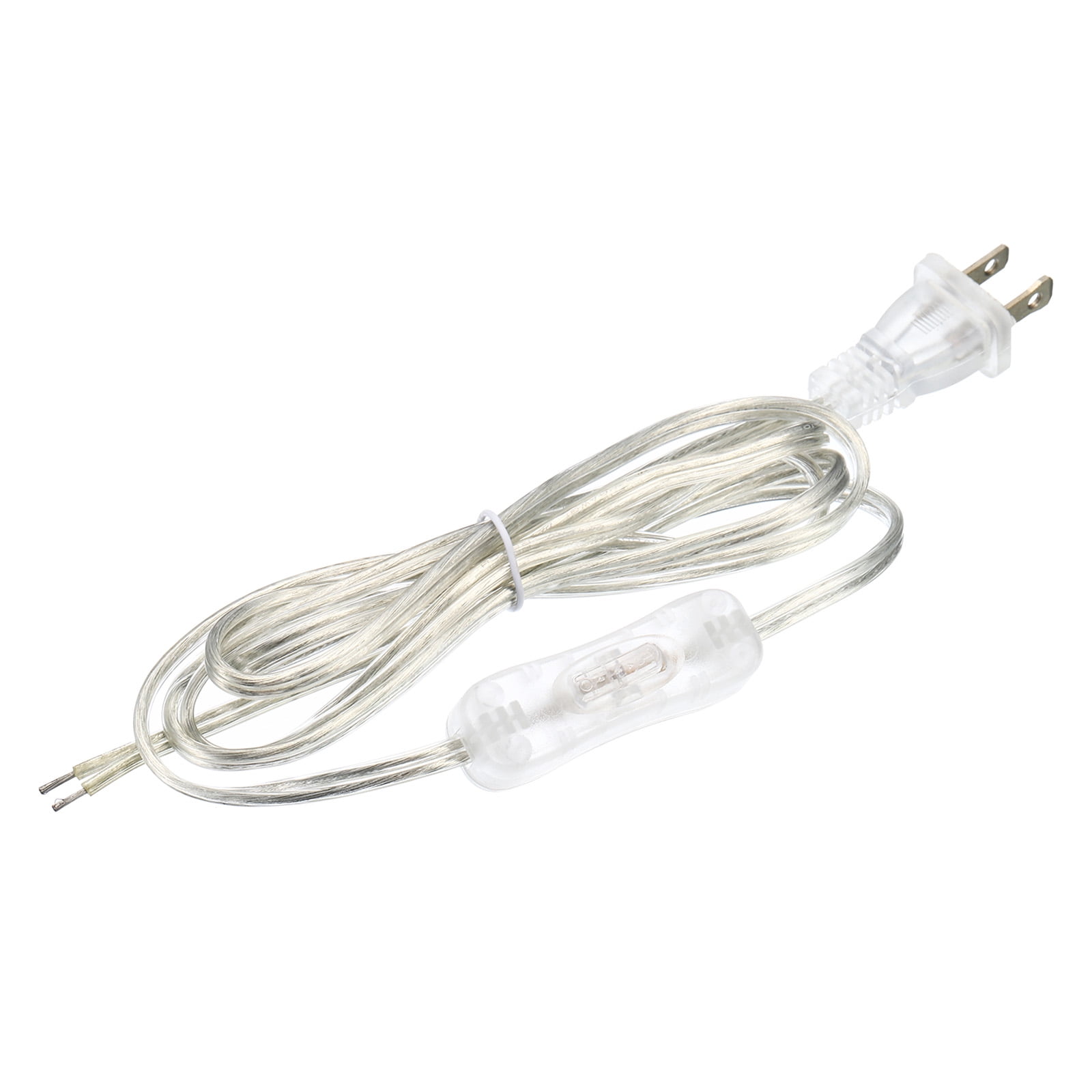 Uxcell US Plug Lamp Power Cable with ON/OFF Switch 1.8M Extension ...