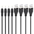 thumbnail image 1 of Uxcell USB 2.0 A Type to DC 2.5x0.7mm Barrel Jack Power Cable, 4pcs Wire Adapter Connector Cord, Black, 1 of 5
