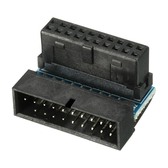 Uxcell USB 3.0 19Pin 90 Degree Adapter, Male to Female Right-Angle Socket for Motherboard Internal Header
