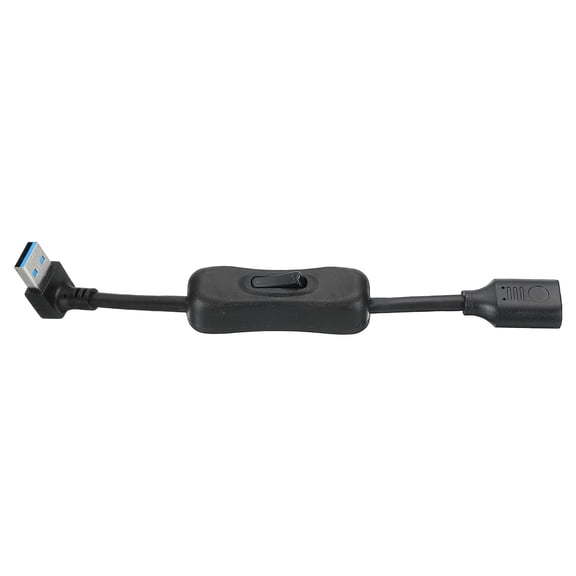 Uxcell USB 3.0 Switch Extension Cable, USB A Male to Female Cord with On/Off Switch Support Data and Power for PC, TV, LED Strips, Laptops, Fan, Car ( 5.9"/0.15m, Down Angle)