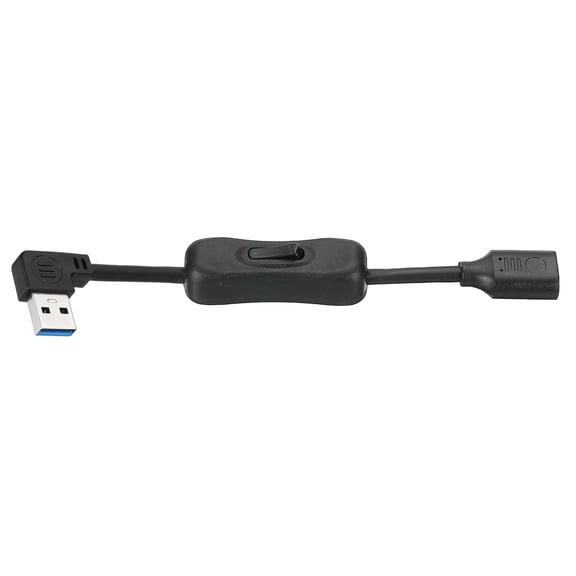 Uxcell USB 3.0 Switch Extension Cable, USB A Male to Female Cord with On/Off Switch Support Data and Power for PC, TV, LED Strips, Laptops, Fan, Car ( 5.9"/0.15m, Left Angle)