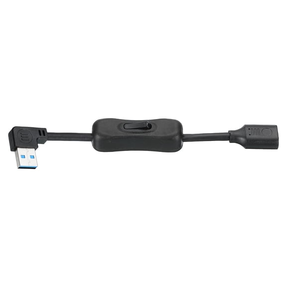 Uxcell USB 3.0 Switch Extension Cable, USB A Male to Female Cord with On/Off Switch Support Data and Power for PC, TV, LED Strips, Laptops, Fan, Car ( 5.9"/0.15m, Right Angle)