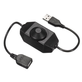 Uxcell USB 5V DC PWM Rotary Inline Dimmer for LED Strips Lights, Black