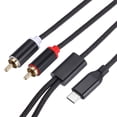 thumbnail image 1 of Uxcell USB C to 2RCA Cable, Type-C to 2RCA Male Jack Plug Adapter Audio Stereo Cord, 6.6ft, 1 of 6