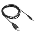 thumbnail image 1 of Uxcell USB Male to DC 3.5 x 1.35 mm Male Power Cord 150cm Charging Cable Black 1 Pack, 1 of 4