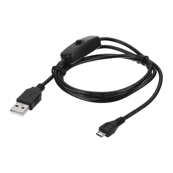 Uxcell USB A Switch Extension Cable, 22AWG Copper Core 3A USB C Male to Female Power Cord with on Off Switch, Charging Cable for LED Strips, LED Desk Lamp, Laptop, Black 39.37