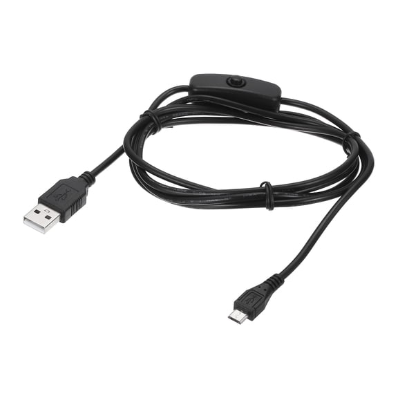 Uxcell USB A Switch Extension Cable, 22AWG Copper Core 3A USB C Male to Female Power Cord with on Off Switch, Charging Cable for LED Strips, LED Desk Lamp, Laptop, Black 59.06