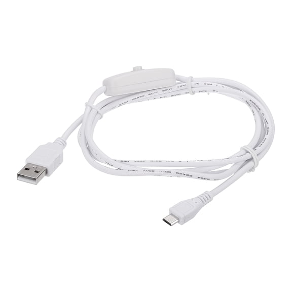 Uxcell USB A Switch Extension Cable, 22AWG Copper Core 3A USB C Male to Female Power Cord with on Off Switch, Charging Cable for LED Strips, LED Desk Lamp, Laptop, White 59.06