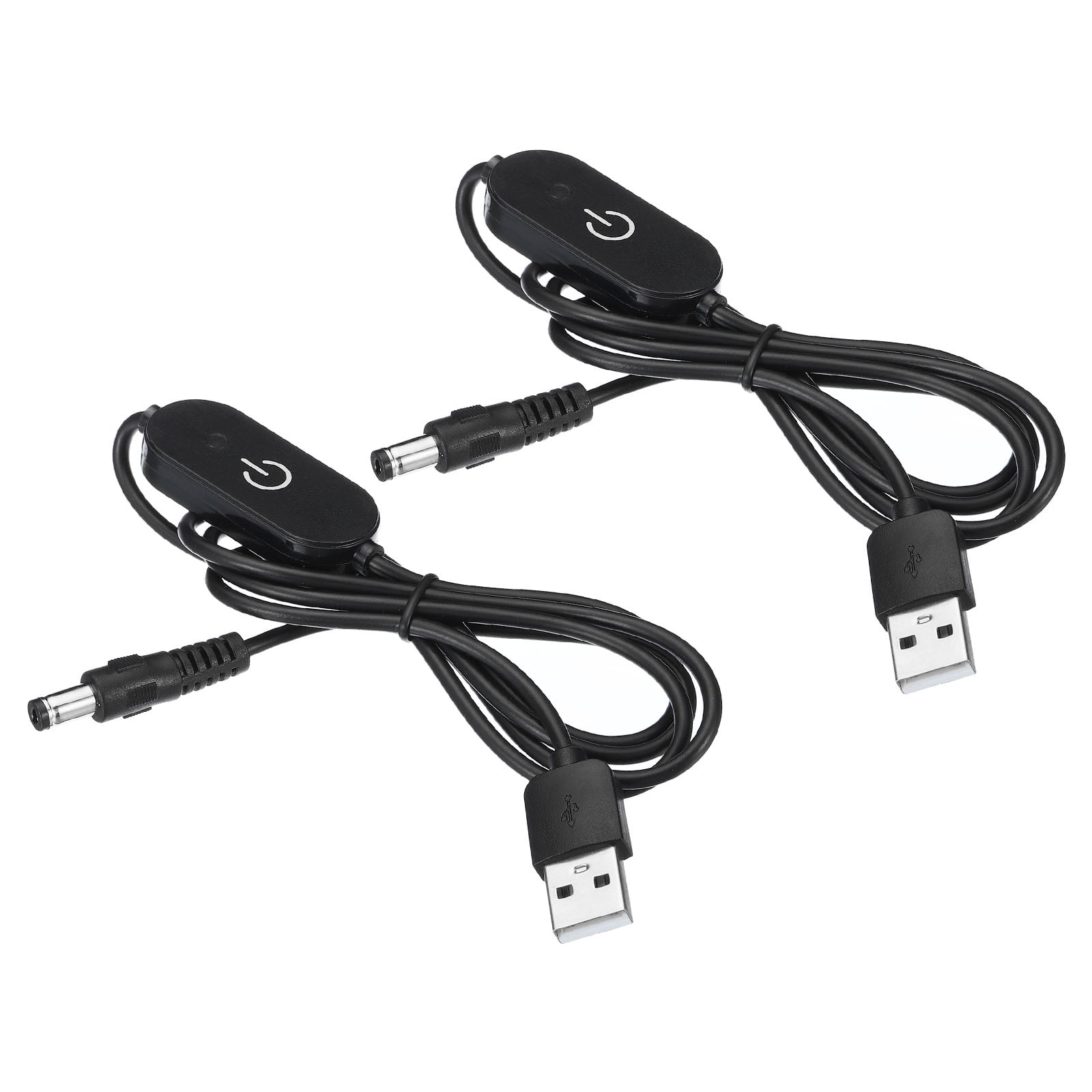 Uxcell USB to DC Extension Cable with Switch Power Cords Dimmer