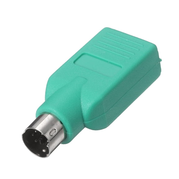 Uxcell USB to PS/2 Adapter, Plastic USB A Male to Dual PS/2 Female Converter Adapter for Wired Mouse/Keyboard/Computers Accessories, Blue