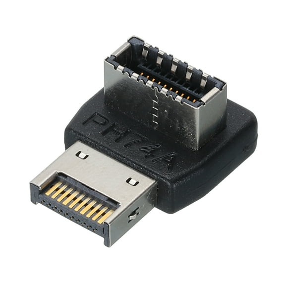 Uxcell USB3.1 TYPE-E 90 Degree Adapter Right Angle Front Panel Header Type-E for Motherboard with Plastic Shell Style-A