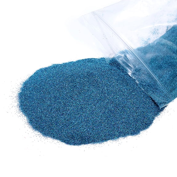 Uxcell Ultra Fine Glitter 1/128 Inch Powder Metallic Resin Glitter PET Flakes Crafts Sequins 100g (3.5oz) for Resin Craft Tumbler Christmas Decoration Cosmetic Nail, Laser Blue