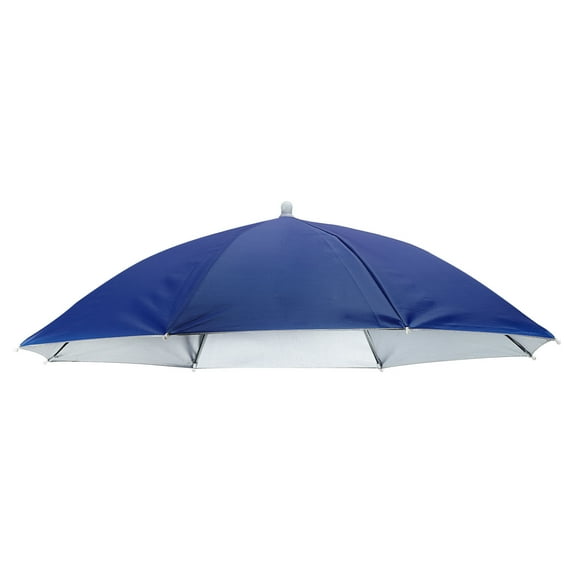 Uxcell Umbrella Hat 27Inch Hands Free Umbrella Cap for Fishing Camping Navy Blue