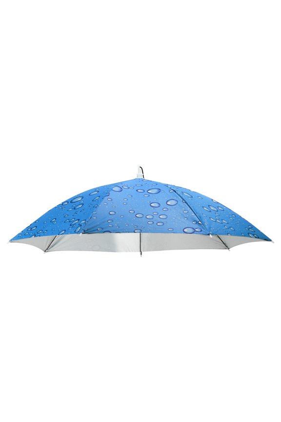 Umbrella Hat 30Inch Hands Free Umbrella Cap for Fishing Camping Raindrop Blue