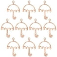 thumbnail image 1 of Uxcell Umbrella Shaped Alloy Open Back Bezel Pendants DIY Hollow Resin Frame, Rose Gold 20 Pack, 1 of 5