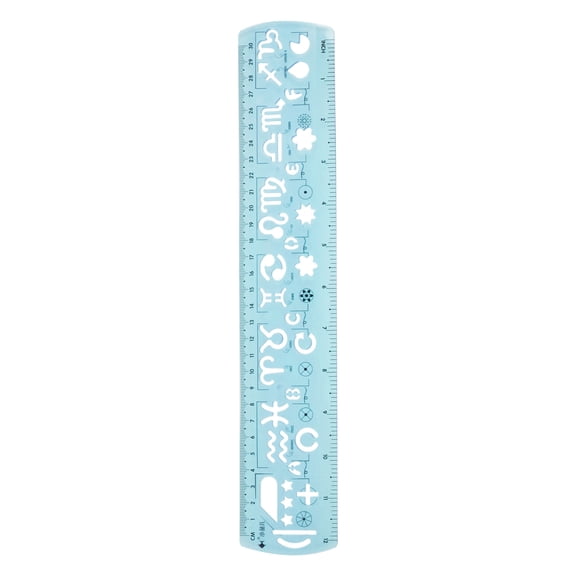 Uxcell Unbreakable Flexible Rulers 30cm/12" Double Scale Shatterproof Folding Plastic Ruler, Light Blue