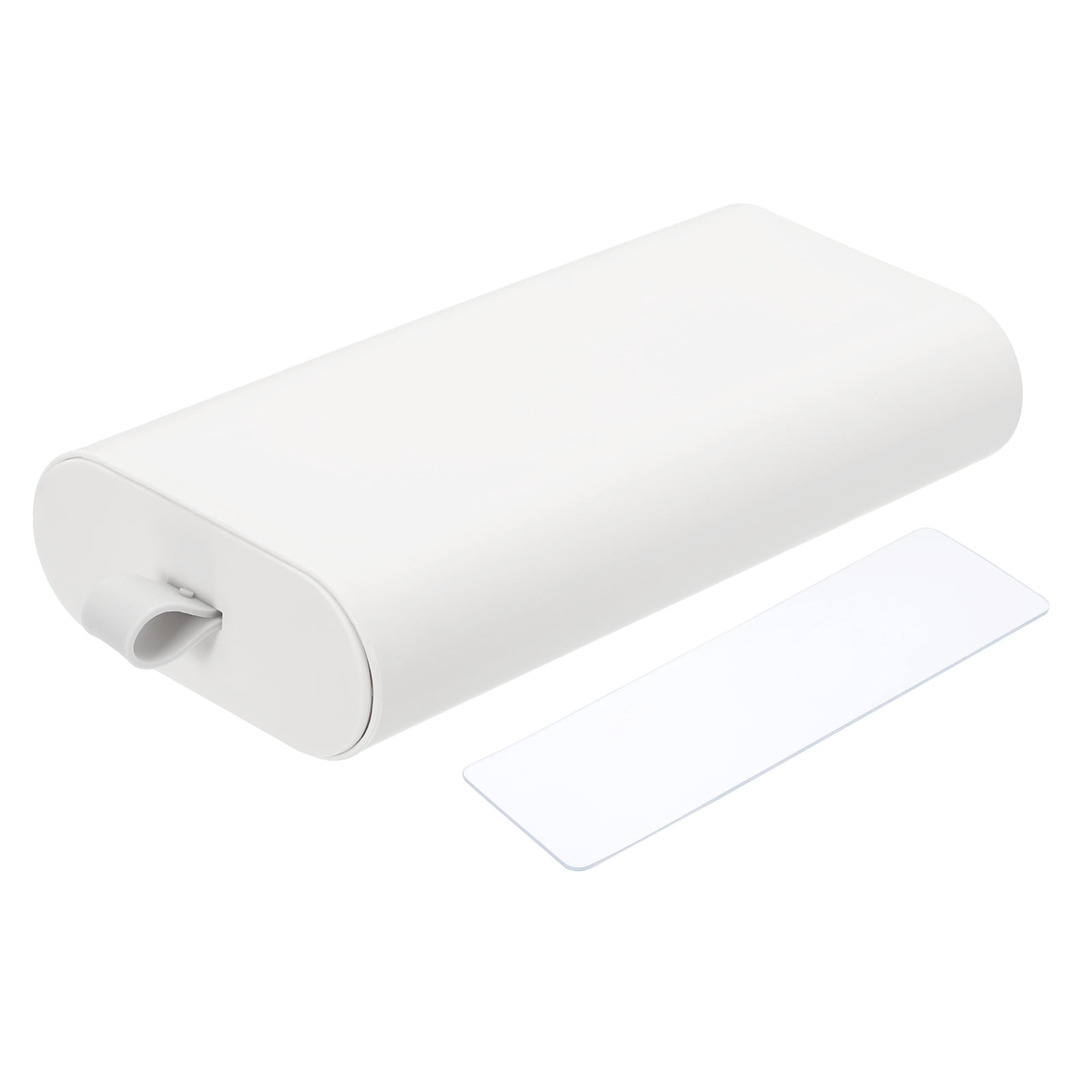 Uxcell Under Desk Drawer Self-Adhesive Slide Out Storage Box Attachable Organizer for Home Office Classroom, White, 1 Pcs