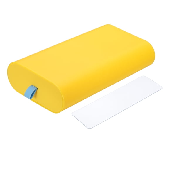 Uxcell Under Desk Drawer Self-Adhesive Slide Out Storage Box Attachable Organizer for Home Office Classroom, Yellow, Large