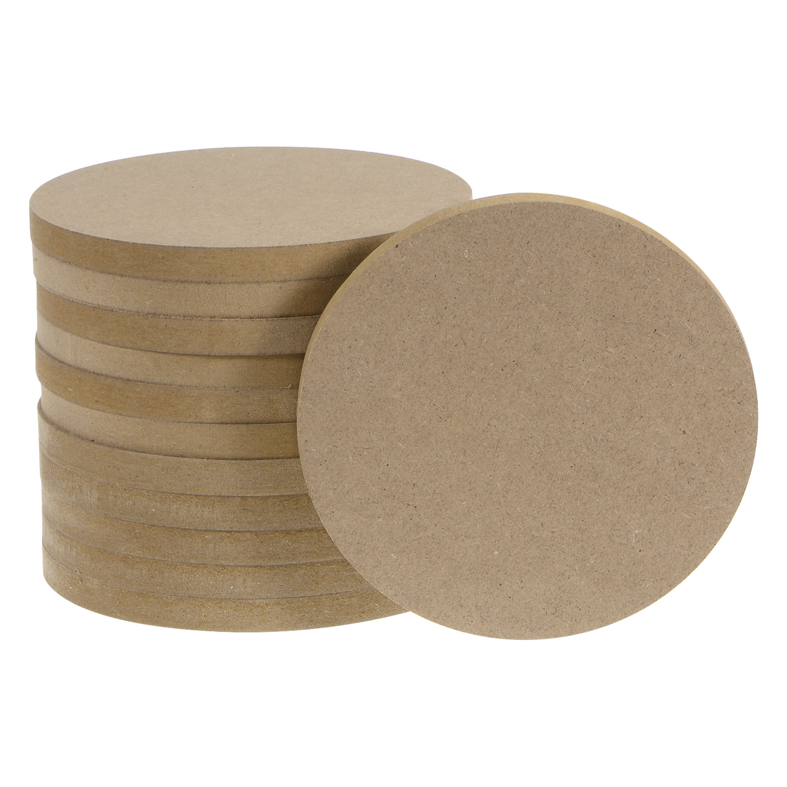 Uxcell Unfinished Wood Circles Disc Cutouts, 4" Wood Round Slices, 0.31