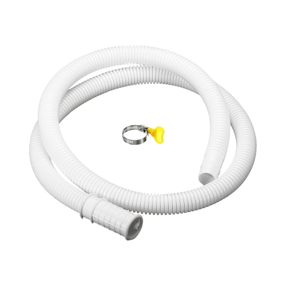 Uxcell Universal Air Conditioner Drain Hose 16mm ID 3.3ft with Clamp, White