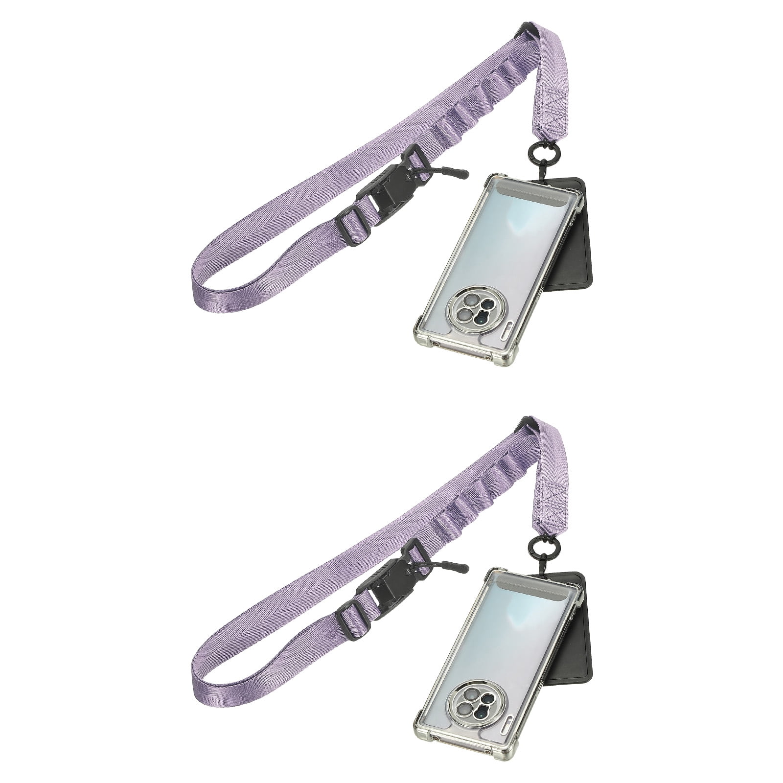 Uxcell Universal Cell Phone Lanyard, 2Pcs Adjustable Crossbody Phone Strap Magnetic Buckle Polyester Neck Lanyard with Patch for Concerts Gym Travel Secure Hands-Free Carry, Purple