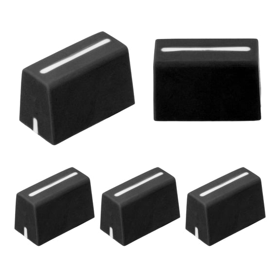 Uxcell Universal Fader Knobs, Black Mixer Fader Caps Slider Potentiometer Replacement Rubber for DJ Controller