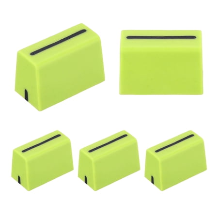 Uxcell Universal Fader Knobs, Green Mixer Fader Caps Slider Potentiometer Replacement Rubber for DJ Controller Mixer Console, 5 Pack