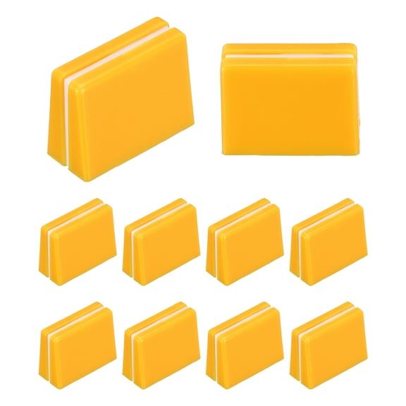 Uxcell Universal Fader Knobs, Yellow Mixer Fader Caps Slider Potentiometer Replacement Plastic for DJ Controller Mixer Console, 10 Pack