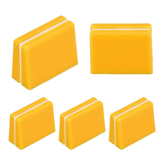 Uxcell Universal Fader Knobs, Yellow Mixer Fader Caps Slider Potentiometer Replacement Plastic for DJ Controller Mixer Console, 5 Pack