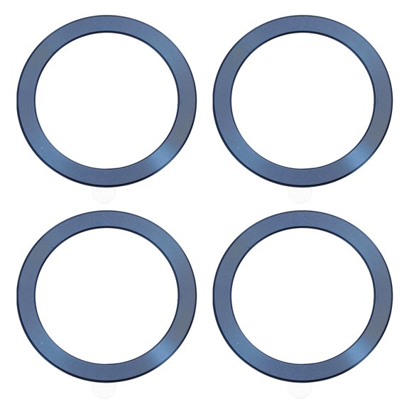 Uxcell 4 Pack 56x1mm Universal Wireless Magnetic Metal Ring Sticker for Phone Case Blue