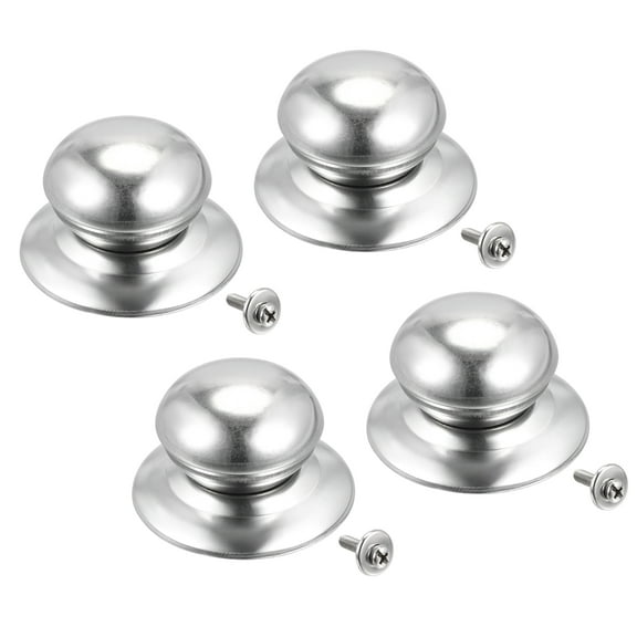 Uxcell Universal Pot Lid Knob, Stainless Steel Replacement Knob 66x49x37mm for Pan Cover Lid, Pack of 4