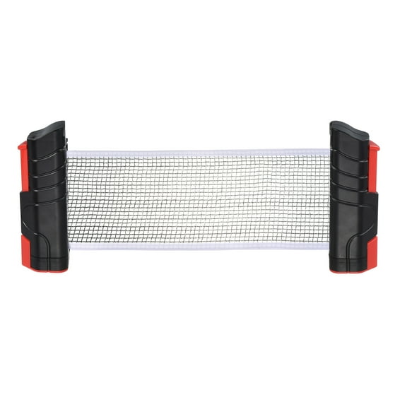 Uxcell Up to 2.2" Retractable Ping Pong Net Portable Table Tennis Net and Post Replacement for Any Table, Black Red