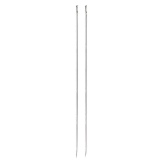 Uxcell Upholstery Needle Large Eye Stitching Extra Long Sewing Needles Straight Hand Needles Easy to Thread Stainless Steel Silver 12in