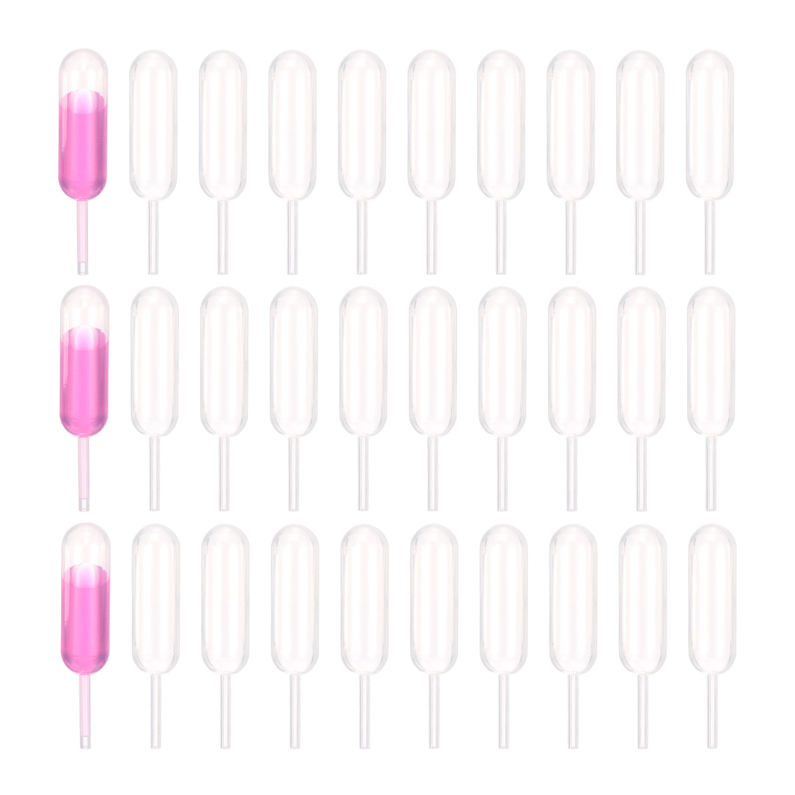 Pipettes à Dessert 4ml – Lot De 50, Forme étoile, Transparentes, Pour Décorer Cupcakes