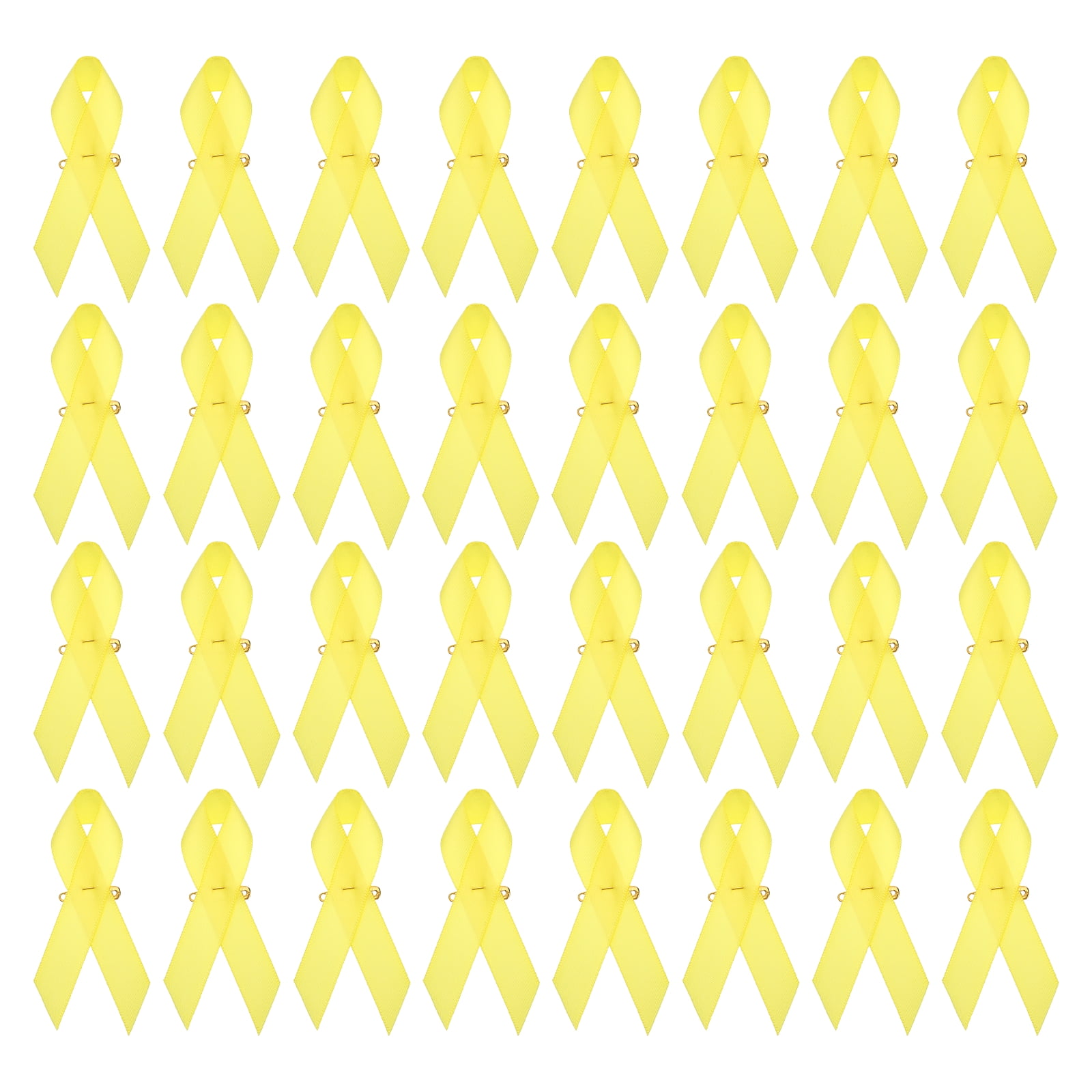 Gold Cancer Ribbon 100 Pcs Blue & Yellow Ribbon Pins - Badges With ...